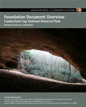 Cumberland Gap National Historical Park Foundation Document Overview