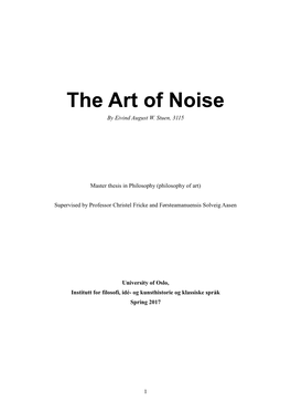 The Art of Noise by Eivind August W