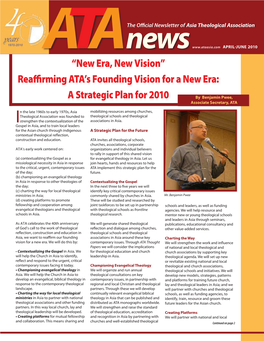 “New Era, New Vision” Reaffirming ATA’S Founding Vision for a New Era