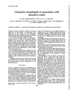 Ulcerative Oesophagitis in Associationwith Ulcerative Colitis