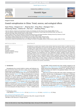 Coastal Eutrophication in China: Trend, Sources, and Ecological Effects