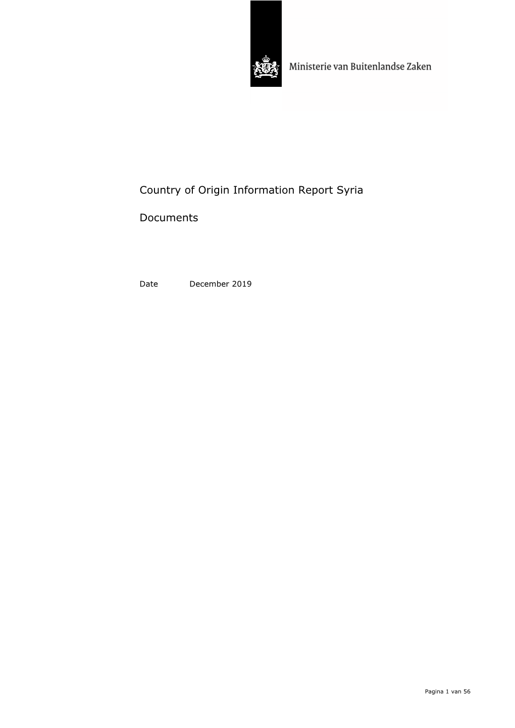 Country of Origin Information Report Syria Documents