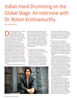 Indian Hand Drumming on the Global Stage: an Interview with Dr