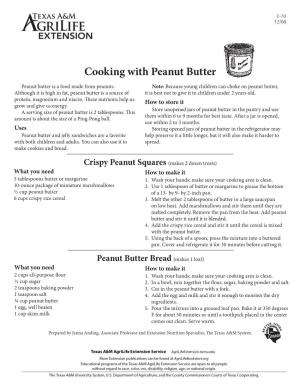 Cooking with Peanut Butter