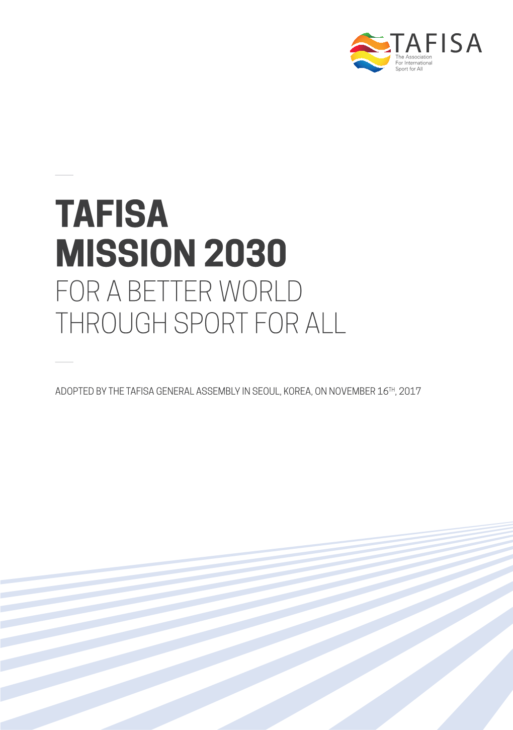 TAFISA Mission 2030: for a Better World Through Sport For