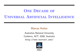 One Decade of Universal Artificial Intelligence