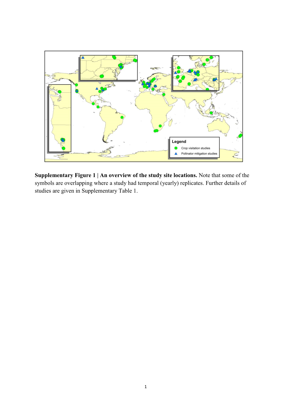 Supplementary Figure 1 | an Overview of the Study Site Locations