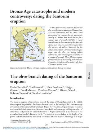 'The Olive-Branch Dating of the Santorini Eruption'