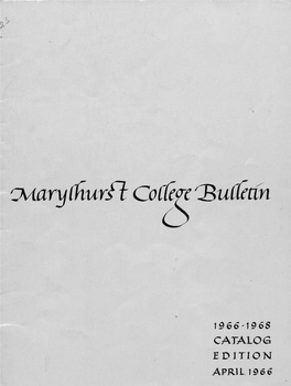 1966-68 Marylhurst College Catalog