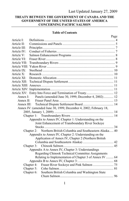 Treaty Between the Government of Canada and the Government of the United States of America Concerning Pacific Salmon