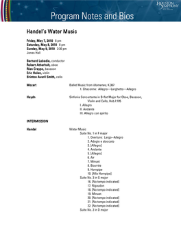 Handel's Water Music