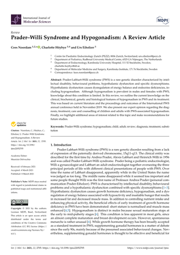 Prader–Willi Syndrome and Hypogonadism: a Review Article