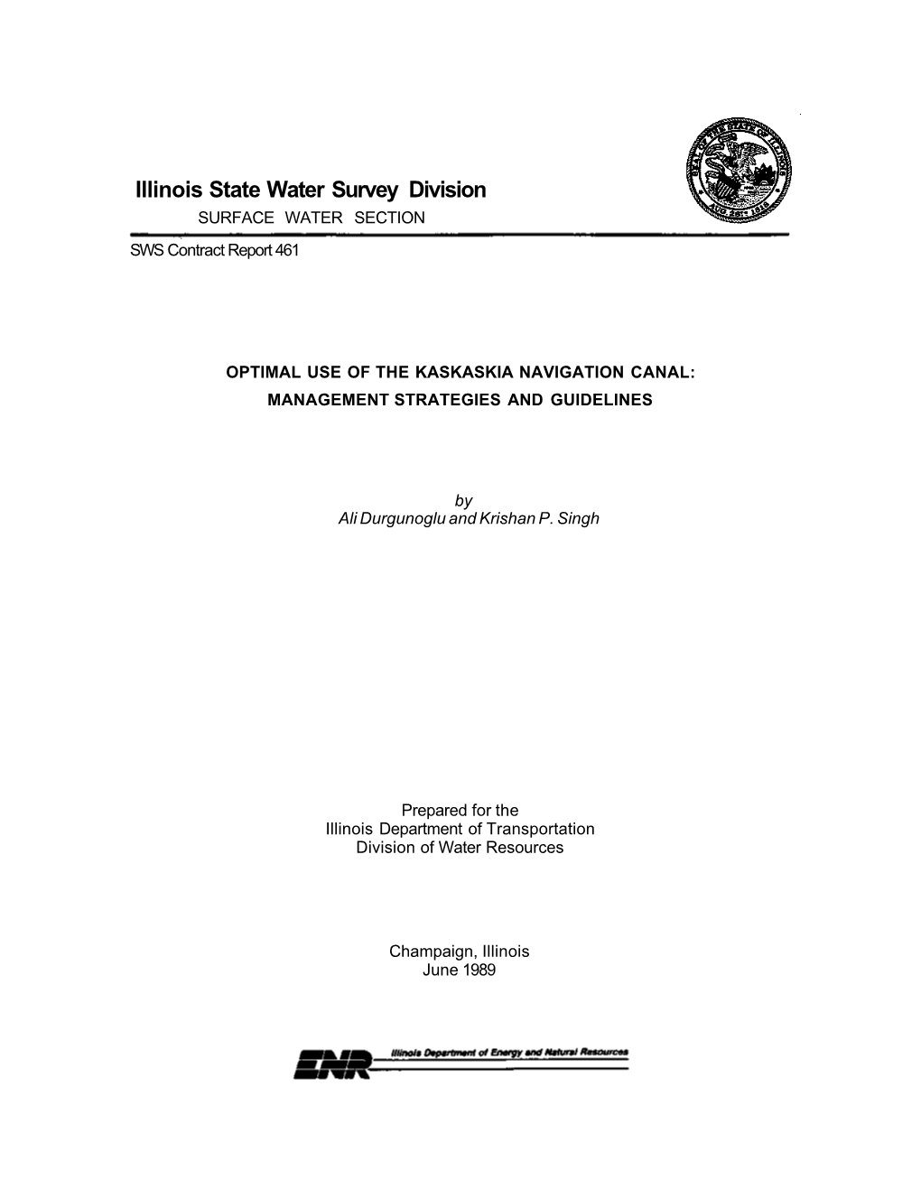 Optimal Use of the Kaskaskia Navigation Canal: Management Strategies and Guidelines