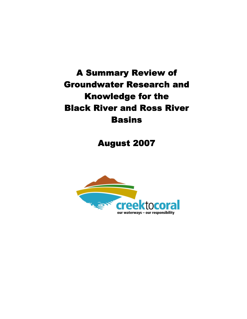 Groundwater Information Review