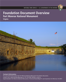 Foundation Document Overview, Fort Monroe National Monument, Virginia