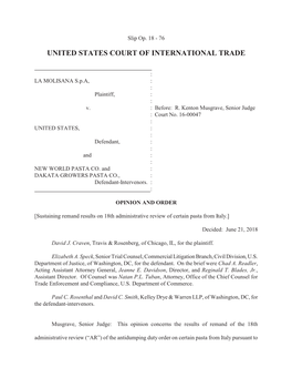 United States Court of International Trade