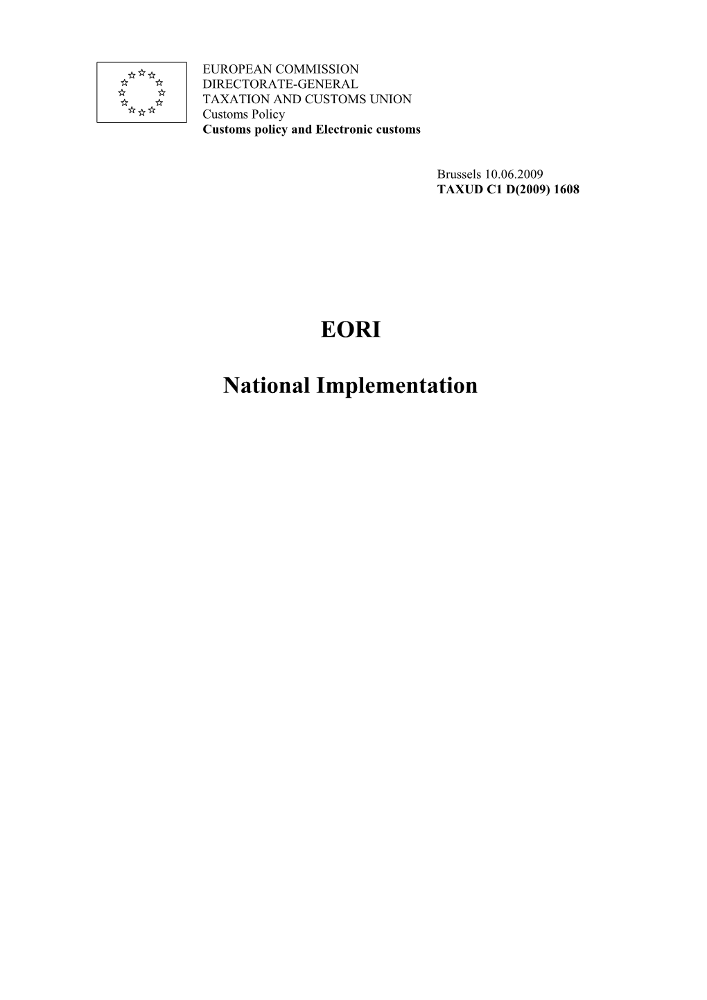 National Implementation