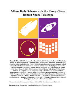 Minor Body Science with the Nancy Grace Roman Space Telescope