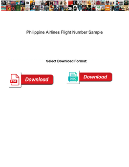 Philippine Airlines Flight Number Sample