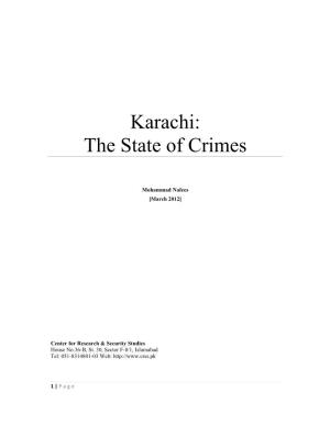 Karachi: the State of Crimes