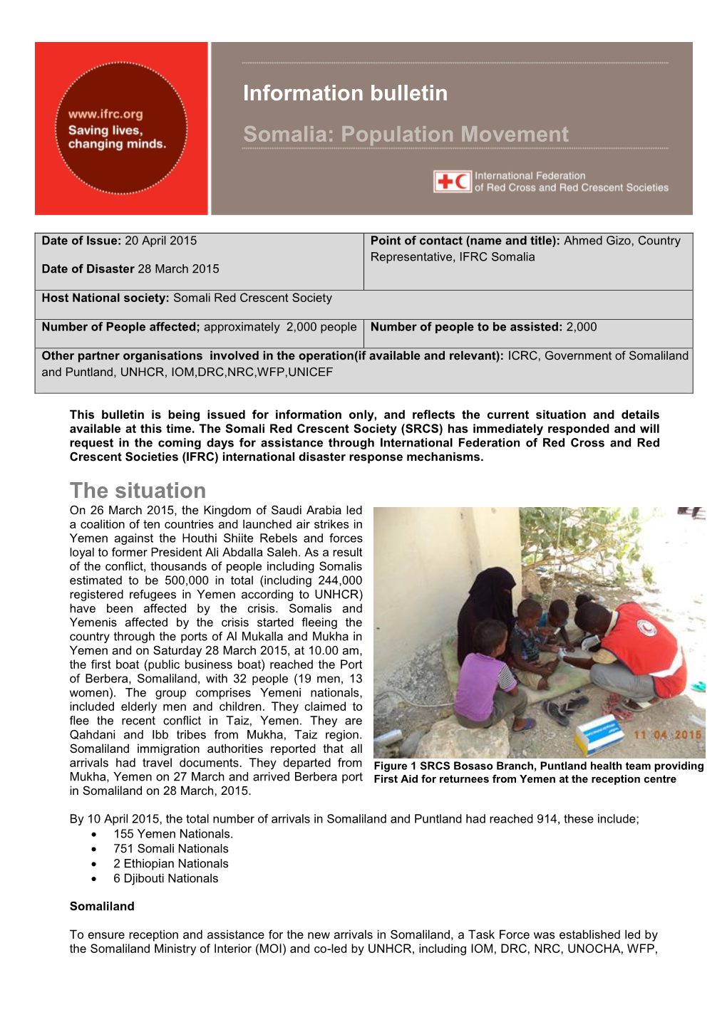 The Situation Information Bulletin Somalia