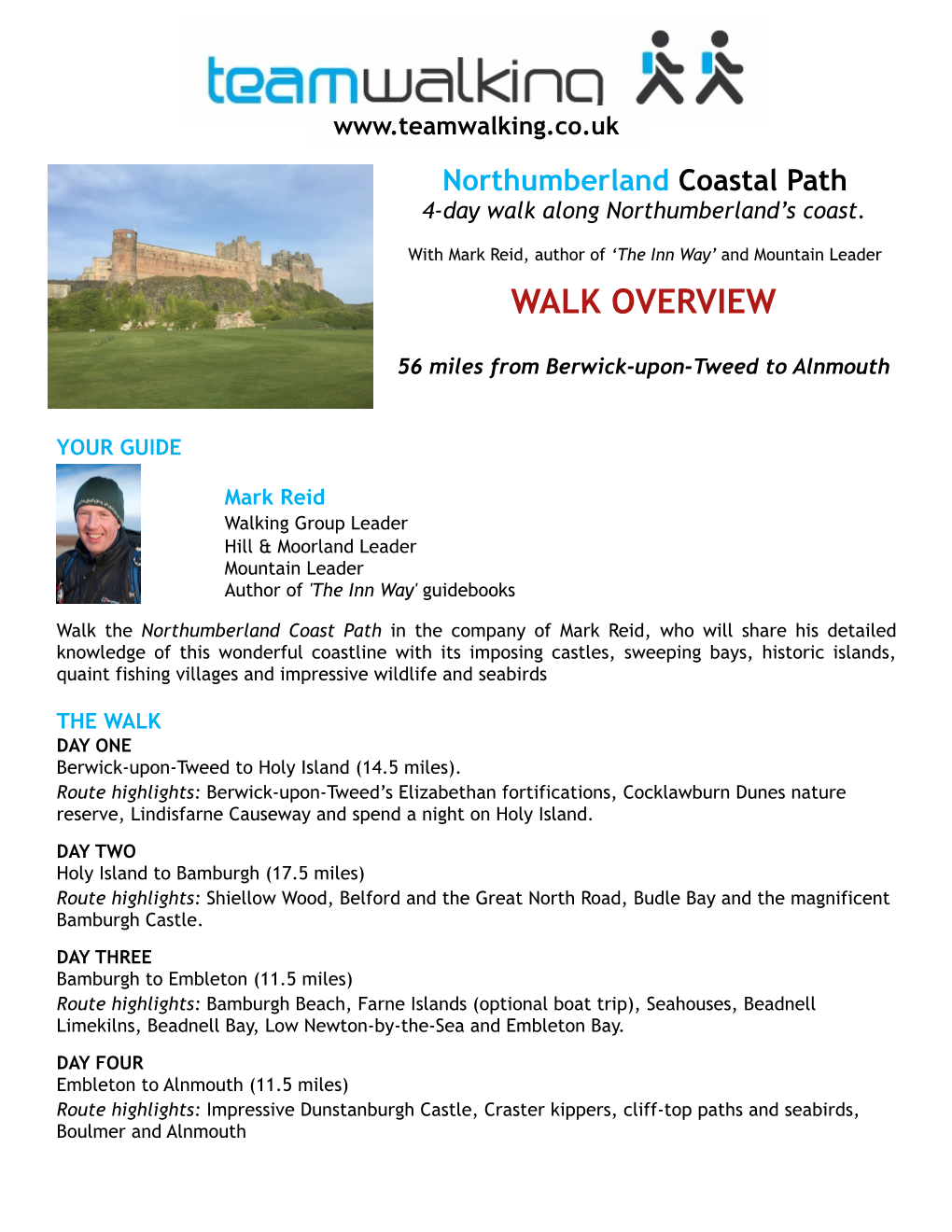 Northumberland Coastal Path 4-Day Walk Along Northumberland’S Coast