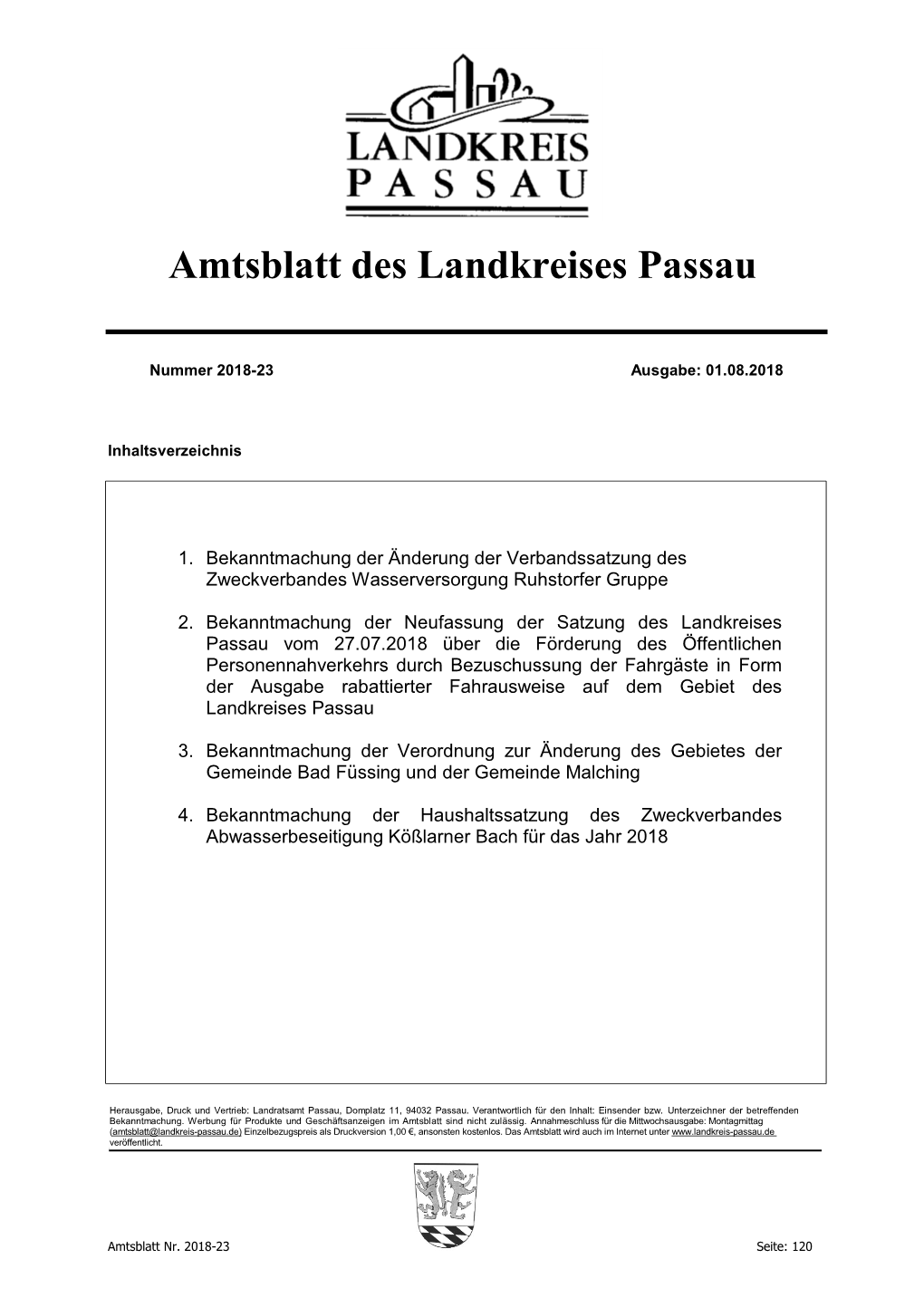 Amtsblatt Nr. 2018-23 Seite: 120