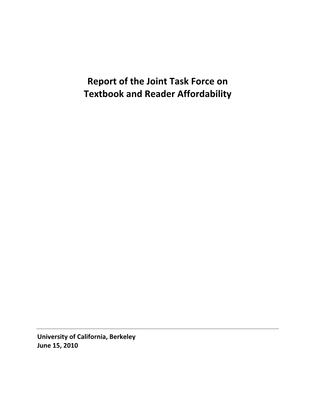 Joint Task Force on Textbook and Reader Affordability