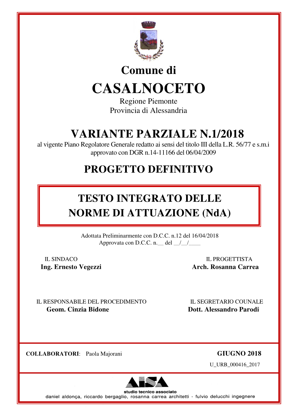 Comune Di CASALNOCETO Regione Piemonte Provincia Di Alessandria