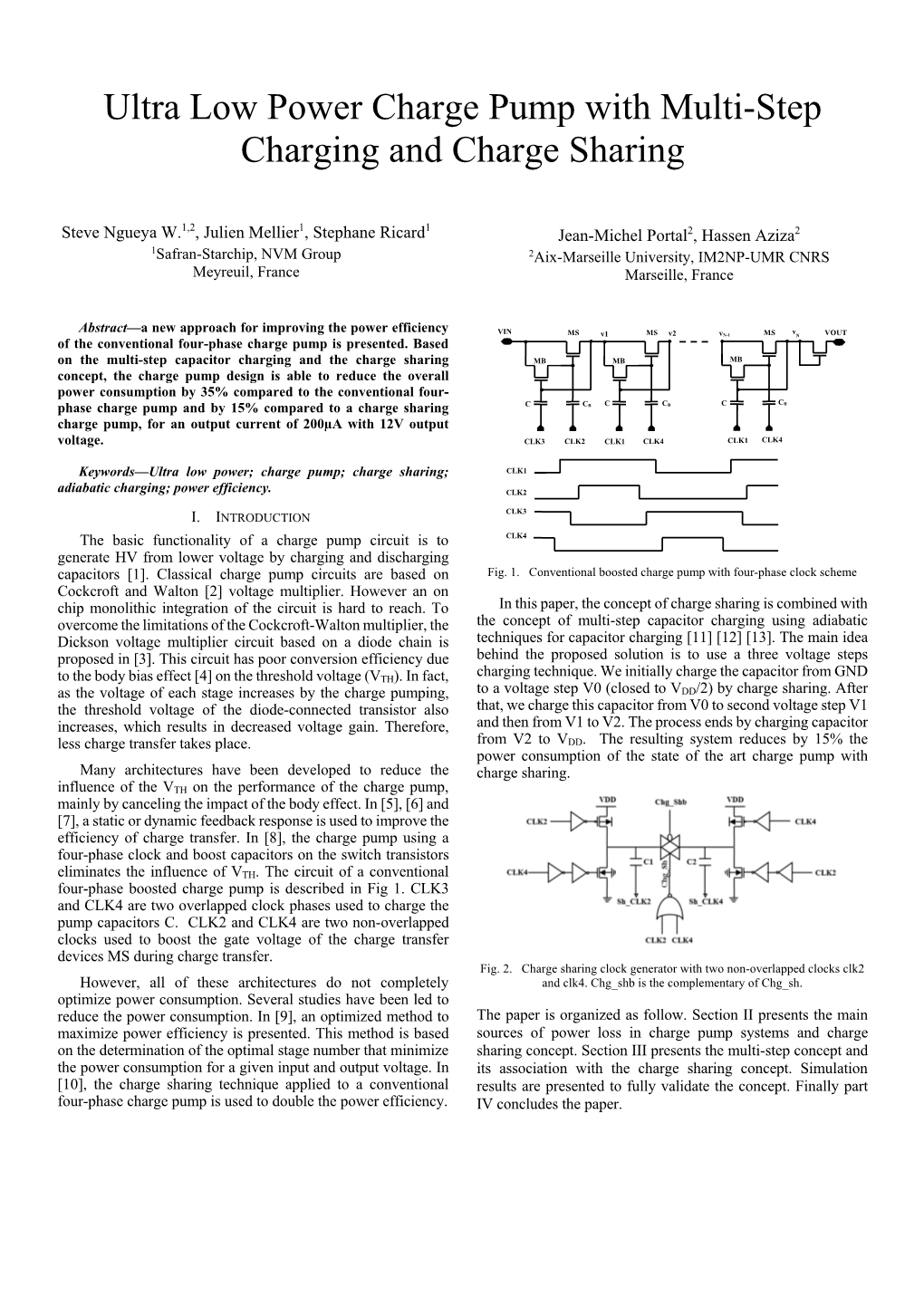 Ultra Low Power Charge Pump with Multi-Step Charging and Charge Sharing