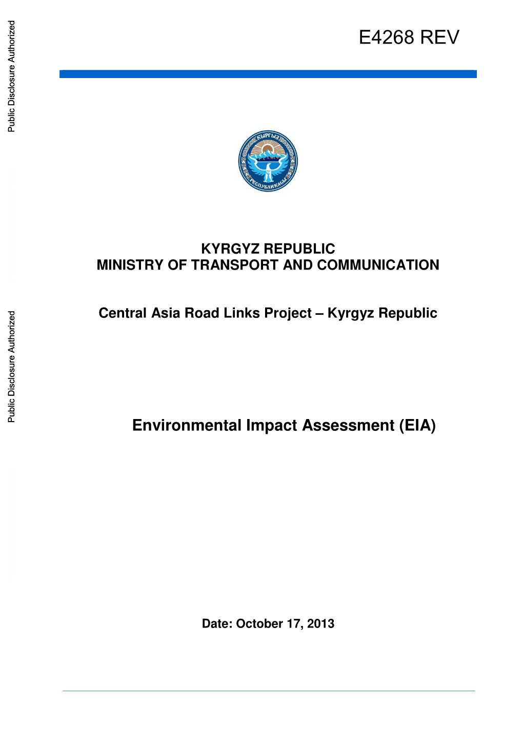 Kyrgyz Republic Environmental Impact