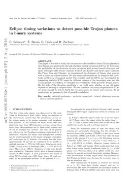 Eclipse Timing Variations to Detect Possible Trojan Planets in Binary