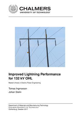 Improved Lightning Performance for 132 Kv OHL