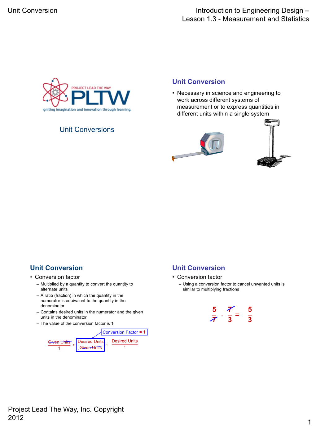 U3 Unit Conversions