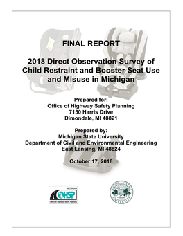 2018 Direct Observation Survey of Child Restraint/Booster Seat