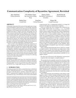 Communication Complexity of Byzantine Agreement, Revisited