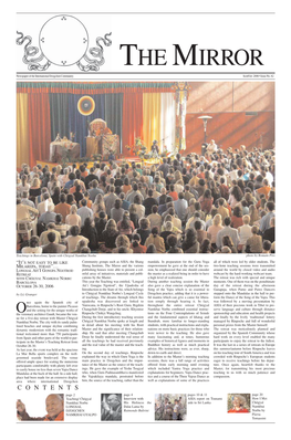 THE MIRROR Newspaper of the International Dzogchen Community Seot/Oct 2006 • Issue No