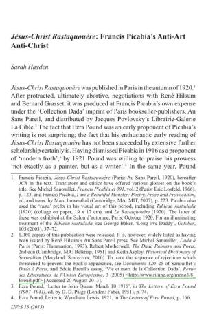 Francis Picabia's Anti-Art Anti-Christ