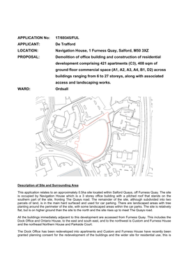 De Trafford LOCATION: Navigation House, 1 Furness Quay, Salford, M50 3XZ PROPOSAL