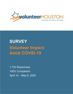 SURVEY Volunteer Impact Amid COVID-19