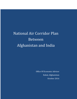 National Air Corridor Plan Between Afghanistan and India