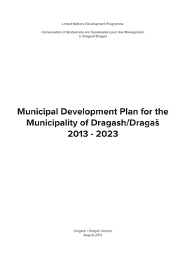 Municipal Development Plan Dragash