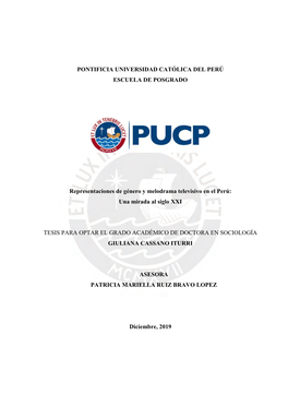 Pontificia Universidad Católica Del Perú Escuela De Posgrado