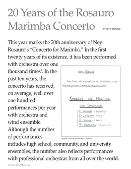 20 Years of the Rosauro Marimba Concerto by JEFF MOORE