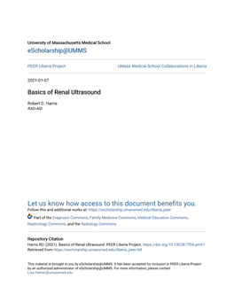 Basics of Renal Ultrasound