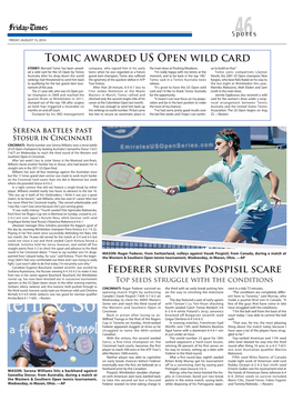 Tomic Awarded US Open Wild Card