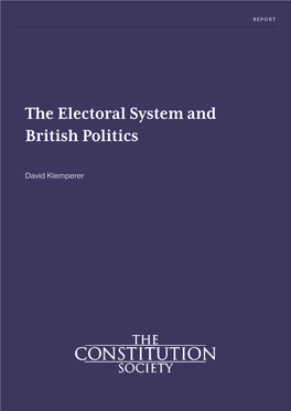 The Electoral System and British Politics