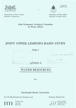 Joint Upper Limpopo Basin Study
