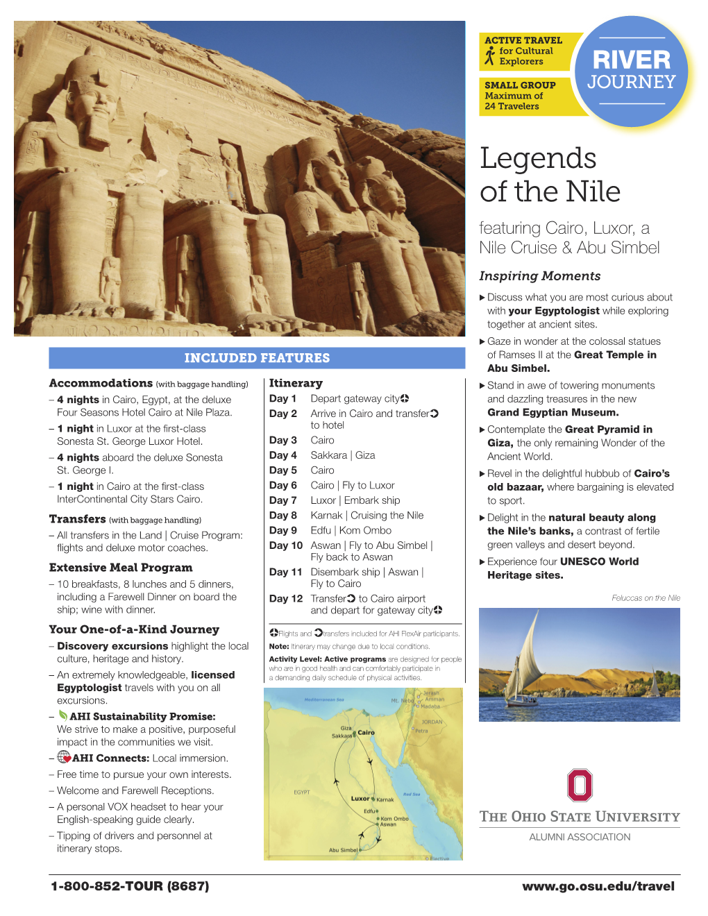 Legends of the Nile Featuring Cairo, Luxor, a Nile Cruise & Abu Simbel