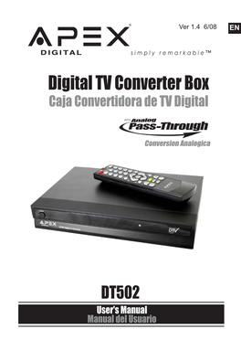 Digital TV Converter Box Caja Convertidora De TV Digital